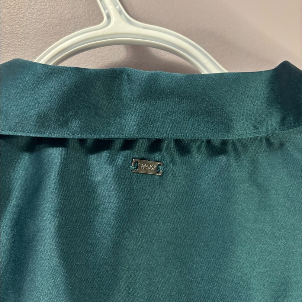 Mexx Emerald Satin Cowl Neck Blouse Business Casual Top Size XS - Picture 5 of 7